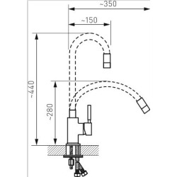 Robinet d'évier Novaservis avec poignée en silicone noir