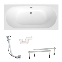 Aurum 170x80 cm baignoire rectangulaire en acrylique, orientation gauche et droite, sans pieds, blanc (SATVINF170)