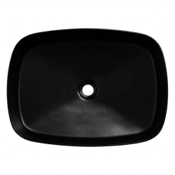 PixL 49,5 x 37 x 13,5 cm vasque à poser Infinitio, sans trop-plein, noir (CEPX4937BKM)