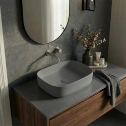 PixL 49,5 x 37 x 13,5 cm vasque à poser Infinitio, sans trop-plein, gris (CEPX4937GRM)