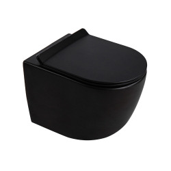 Glass pack WC bâti-support avec plaque de commande + WC suspendu Ceramia sans bride avec abattant SoftClose (STGLBCEPXBMT01-FR)