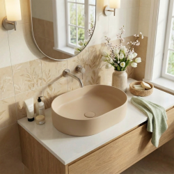 PixL 50 x 37 x 13,5 cm vasque à poser Infinitio, sans trop-plein, moka (CEPX5037MOM)