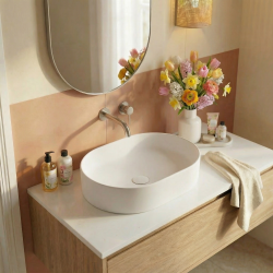 PixL 50 x 37 x 13,5 cm vasque à poser Infinitio, sans trop-plein, moka (CEPX5037MOM)