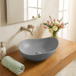 PixL 50,5 x 38 x 18 cm vasque à poser Infinitio, sans trop-plein, gris (CEPX5038GRM)