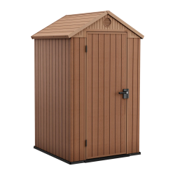 Darwin 123.8x117x205 cm abri de jardin en résine, marron (K257008K550KK)