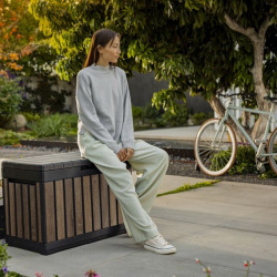 Keter Kentwood coffre de jardin 190 L en résine effet bois brun 82,3 x 45,7 x 57,7 cm (263970)