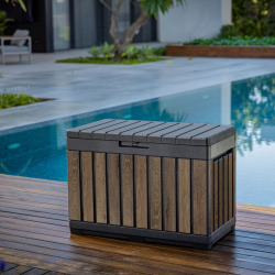 Kentwood 82,3 x 45,7 x 57,7 coffre de rangement 190 L, marron noisette (263970)