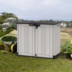 Store It Out Midi 132 x 71.5 x 113.5 cm coffre de jardin multifonctionnel 880 L, en résine, gris anthracite (249442)