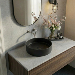 PixL 36 x 36 x 12 cm vasque à poser Infinitio, sans trop-plein, noir (CEPX3636BKM)