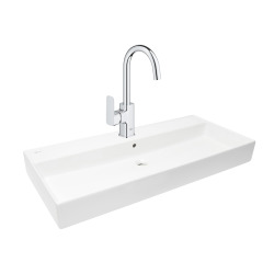 Dice mitigeur lavabo à levier tactile, taille L +  Vasque à poser Swiss Aqua Technologies 60x40x12,5 cm (BA2-G1018710000-05)