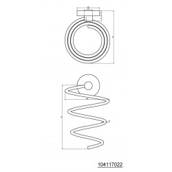  Omega Support sèche-cheveux spiral mural en Laiton, Chrome (104117022)