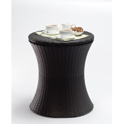 Table glacière Keter Cool Bar 30 L 57 x 50 x 50 cm marron avec table rétractable, pratique et sans entretien (230902)