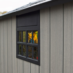 Keter Oakland 7x9 abri de jardin en résine gris anthracite 229 x 287 x 242 cm avec plancher (6593503)