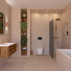 Brosse WC en acier inoxydable, largeur 8,9 cm, or rose brossé (SATDSTETKAKBRG)