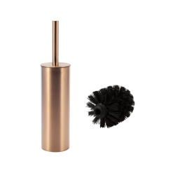 Brosse WC en acier inoxydable, largeur 8,9 cm or rose brossé + brosse de rechange (SATDSTETKAKBRG-R)