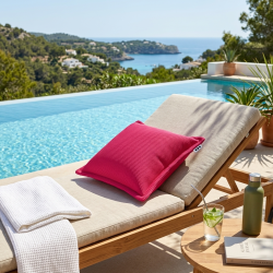 Soo Santaï Coussin piscine flottant 65 × 65 × 25 cm intérieur / extérieur SANS billes de polystyrène – Rose (CF6565-3)