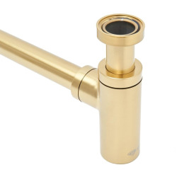 Siphon de lavabo design métal, or (SATSIBG)