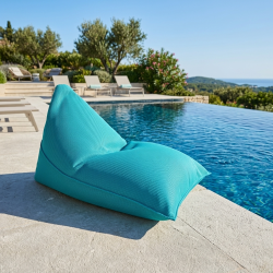 Soo Santaï Pouf piscine XL flottant 140x120x90 cm extérieur piscine terrasse jardin SANS billes bleu (LBF140120-4)