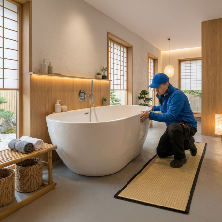 Installation d&rsquo;une baignoire existante (sans encastrement)