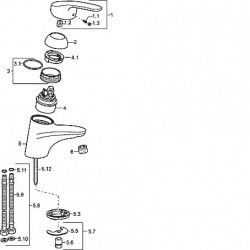 MIX Mitigeur monocommande, monotrou de lavabo XS, DN 15 (01162283)