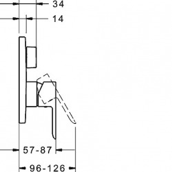 LIGNA Set de montage avec unité fonctionnelle Mitigeur monocommande Bain douche (83859503)  LIGNA Set de montage avec unité fonctionnelle Mitigeur monocommande Bain douche (83859503)