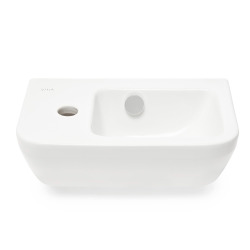 Intégra Lave-mains 37x22 cm, trou pour robinet à gauche, blanc (7090-003-0028)