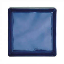 Luxfera brique de verre 19x19x8 cm, Bleu transparent brillant (1908WBLUE)
