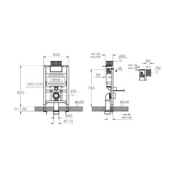 Bâti support pour WC (761-5805-01)