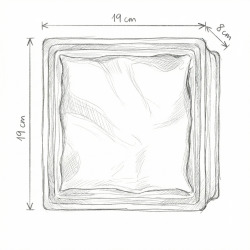 Luxfera brique de verre clair 19x19x8 cm, brillant (1908P)