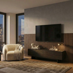 Panneau mural acoustique 60x120 cm en MDF sur feutre polyester, décor chêne naturel, 0,72 m2 (SATAKUPANNON612)