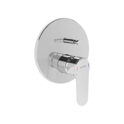 Root Round mitigeur de douche à encastrer à levier, vendu sans corps d'encastrement, chrome (A42727EXP)