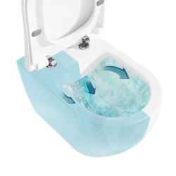 S60 cuvette WC suspendue sans bride avec abattant SoftClose, fixations invisibles, blanc (7510-003-6319)