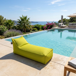 Chaise longue piscine XL Relax flottante 160 × 70 × 35 cm intérieur / extérieur sans polystyrène – Vert (RSF16070-2)