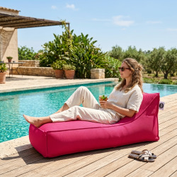 Chaise longue piscine XL Relax flottante 160 × 70 × 35 cm intérieur / extérieur sans polystyrène – Rose (RSF16070-3)