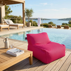 Fauteuil piscine XL flottant 100 × 90 × 70 cm intérieur / extérieur sans polystyrène – Rose (DC10090-3)