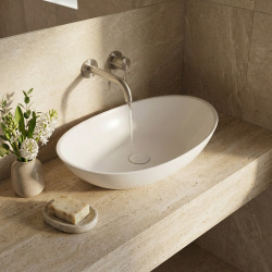 Infinitio Vasque à poser 61,5 x 36 x 15,5 cm, sans trop-plein, Blanc (SATINF61536M)