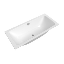 Feel 180x80 cm baignoire rectangulaire en acier émaillé, gauche et droite, sans siphon ni pieds, blanc (SATVFEEL180DUO)