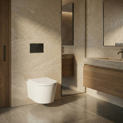 Pack WC bâti-support + WC suspendu sans bride Swiss Aqua Technologies avec abattant SoftClose + plaque (ROSTBRWR01-FR)