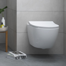 Vitra - Cuvette WC suspendu seule SENTO - 49,5cm - sans abattant - avec bride - blanc