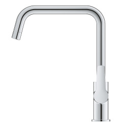 76x44 cm évier avec égouttoir réversible en Granite, à encastrer, noir + mitigeur lavabo/cuisine Grohe Start (SATSE3BG304)