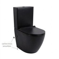 WC à poser sans bride en céramique + abattant SoftClose + réservoir de chasse, alimentation par le bas, blanc (CEPX030RREXVPBI)