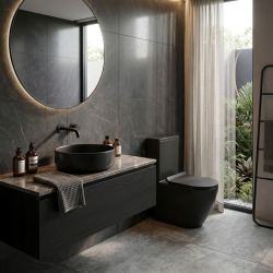 WC à poser sans bride en céramique + abattant SoftClose + réservoir de chasse, alimentation par le bas, blanc (CEPX030RREXVPBI)