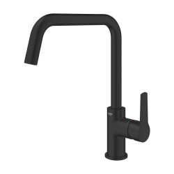 76x44 cm évier avec égouttoir réversible en Granite, à encastrer, blanc + mitigeur lavabo/cuisine Grohe Start (SATSE3WG3047)