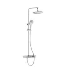 Colonne de douche thermostatique ronde AQUACONTROL CHARM 240 2F avec étagère intégrée, chrome (A47203EXP)