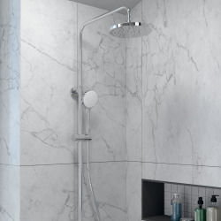 Colonne de douche thermostatique chrome ronde AquaHeat Joy 200 (A47298EXP)