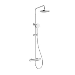 Colonne de douche thermostatique chrome ronde AquaHeat Joy 200 (A47298EXP)