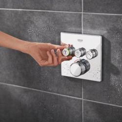 Pack pour douche encastrée avec Rainshower SmartActive 310 Cube, chrome (34864000)