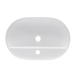 Infinitio 60x40x12,5 cm vasque à poser en céramique, sans trop-plein, blanc + mitigeur lavabo Roca Arola (A5A326SATINF6040)