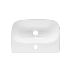 Brevis 43x30x13 cm lavabo suspendu en céramique, sans trop-plein, blanc + mitigeur lavabo Roca Arola (A5A306SATBRE4330R)