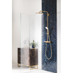 Euphoria System 310 Colonne de douche avec thermostatique pour montage mural, Cool Sunrise brossé (26075GN0)